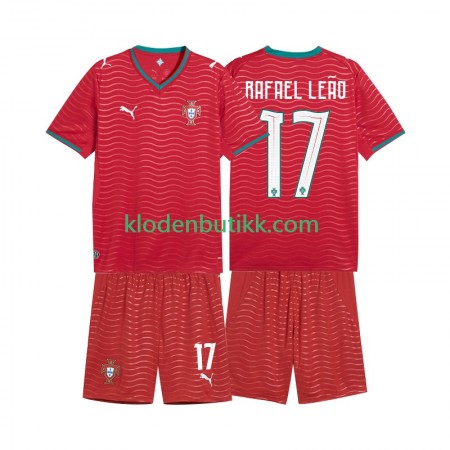 Portugal Rafael Leao 17 World Cup Barn Hjemme Fotballdrakt 2026 Kortermet